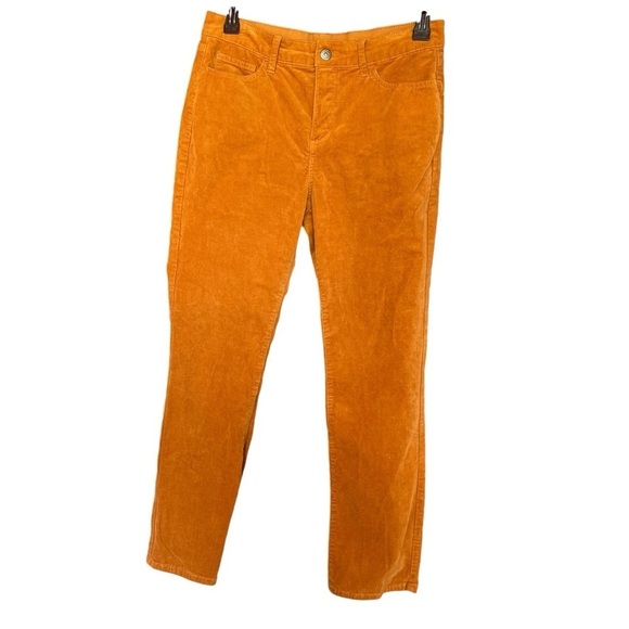 St. John Bay Corduroy Straight Leg Pants pumpkin color size 12 EUC - Picture 2 of 14